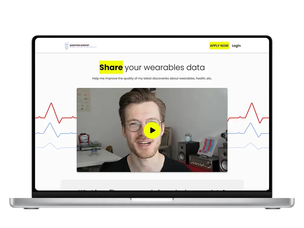 Mac Deskop mit Quantified Scientist Website